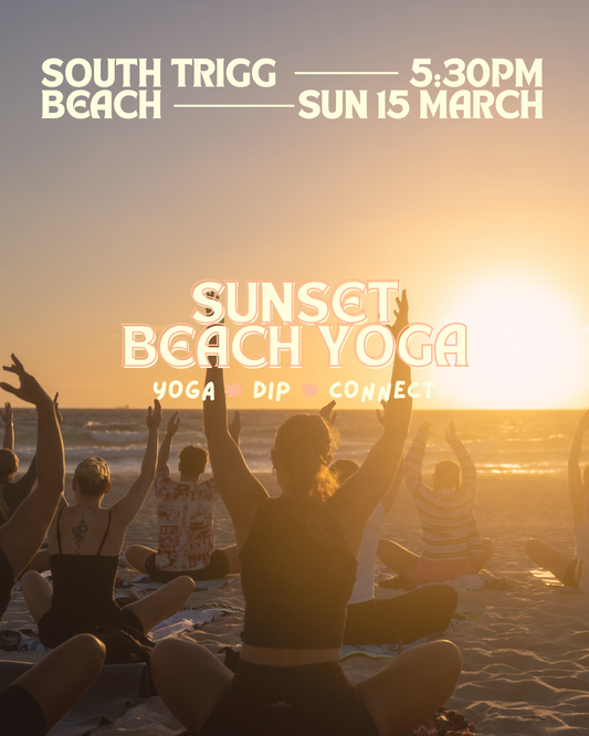 sunset beach yoga ~ sun 15th ~ south trigg