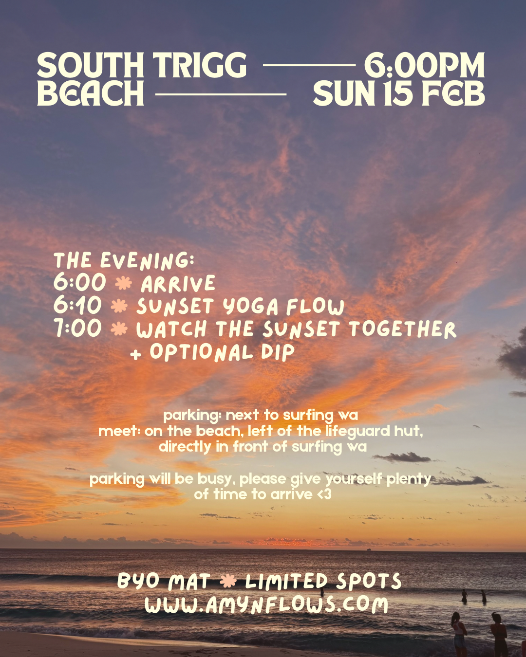 sunset beach yoga